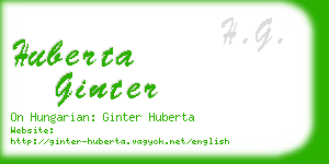 huberta ginter business card